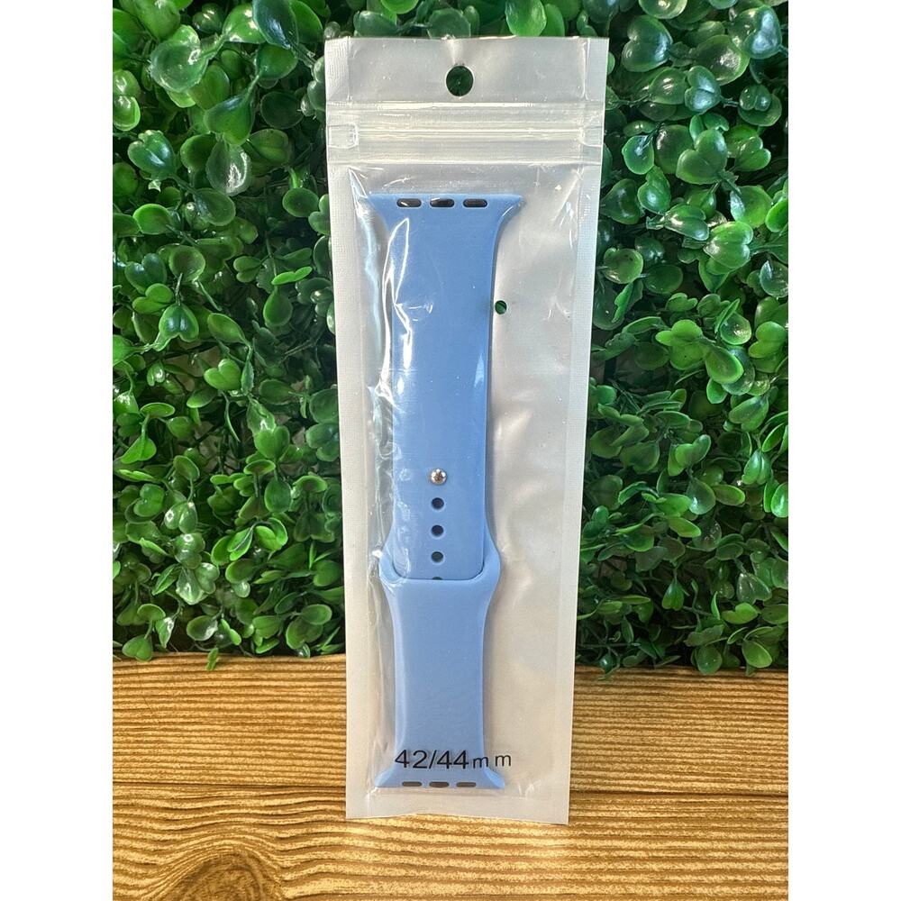 New Blue Silicone Smart Watch Band Compatible with Apple Watch 42/44 mm Gift